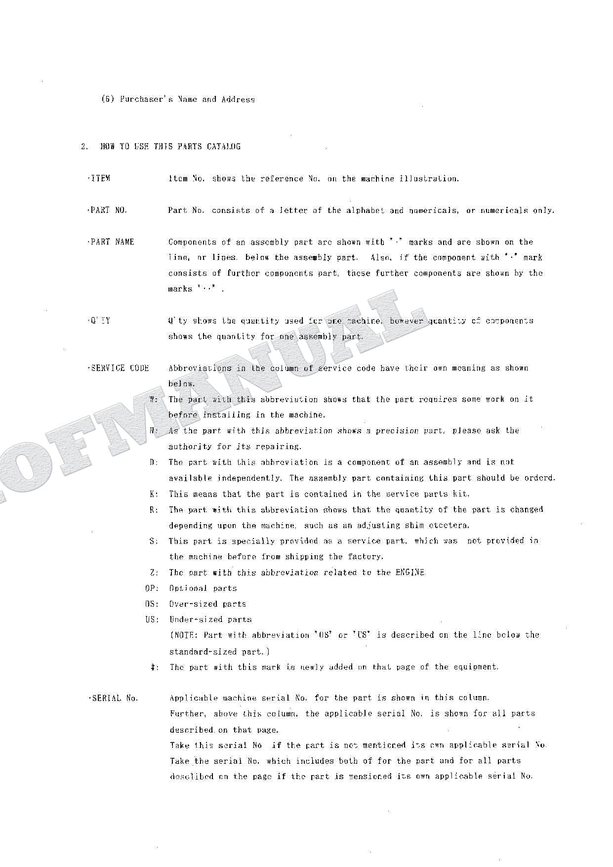 HITACHI EX100M-2 Excavator Parts Catalog Manual SN 03001-