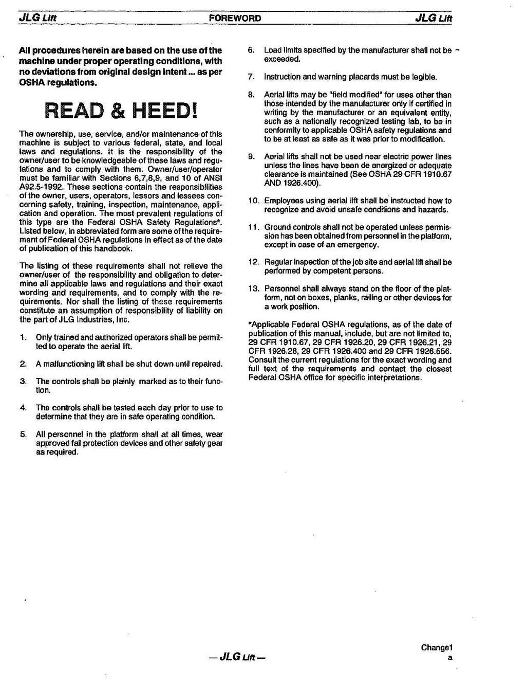 Manual del operador de mantenimiento y operación de elevadores de tijera JLG 60H 70H