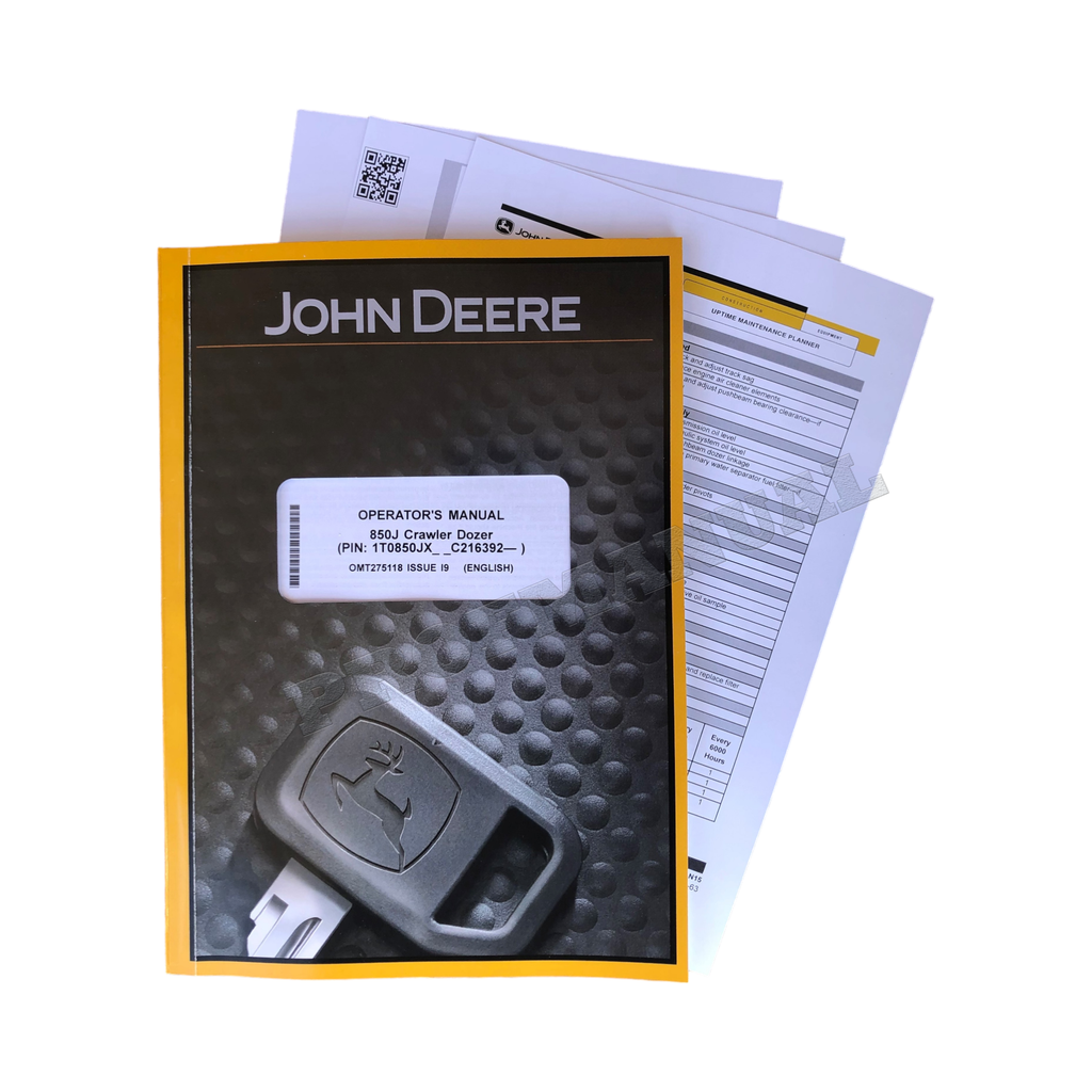 MANUAL DEL OPERADOR DE LA TOPADORA SOBRE ORUGAS JONH DEERE 850J + ¡BONIFICACIÓN! 