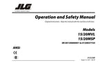 JLG 15MSP 15MVL 20MSP 20MVL Vertical Mast Maintenance Operation Operators Manual