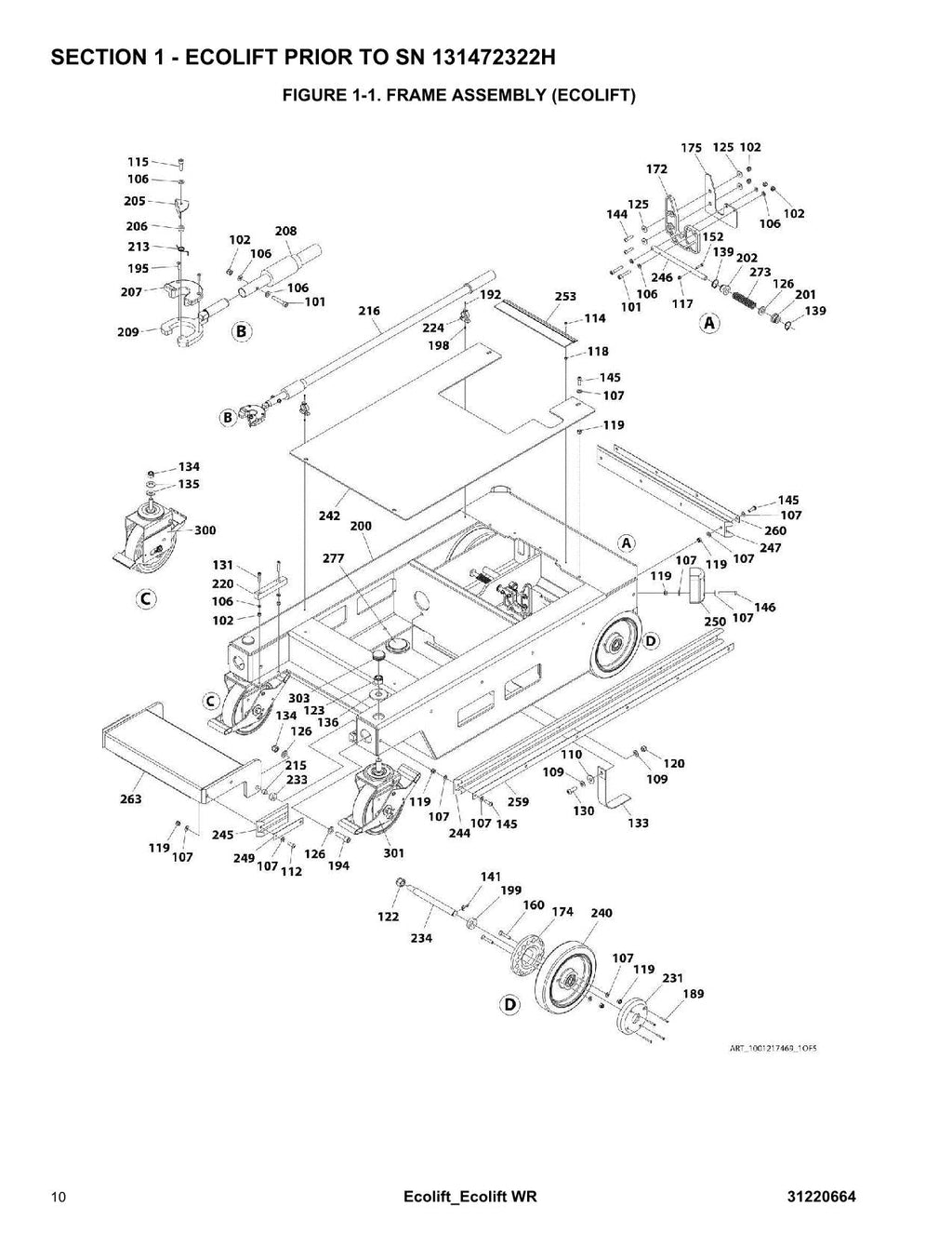 JLG POWER TOWER ECOLIFT ECOLIFTWR Vertical Mast Parts Catalog Manual
