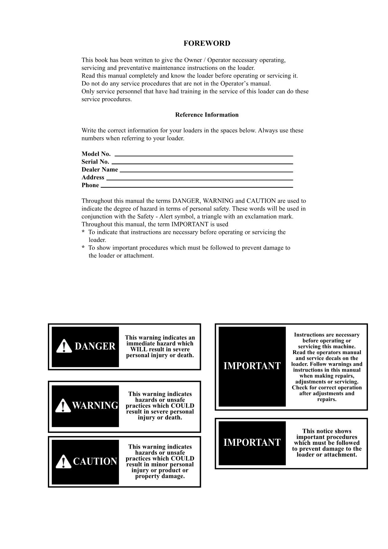 Hyundai HSL1500T SKID STEER LOADER Operators Maintenance Manual