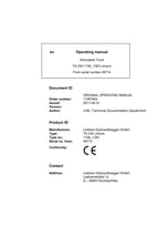 Liebherr TA 230-1156_1393 Litronic Articulated Truck Operators manual