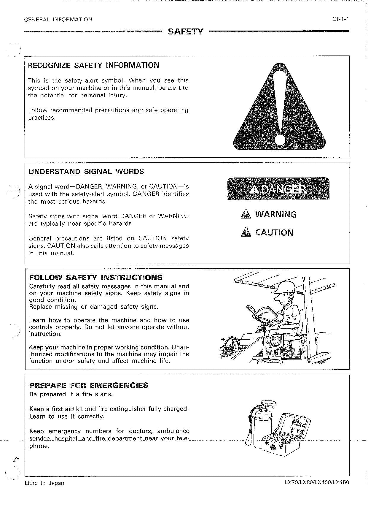 Hitachi LX70 LX80 Wheel Loader Service Manual