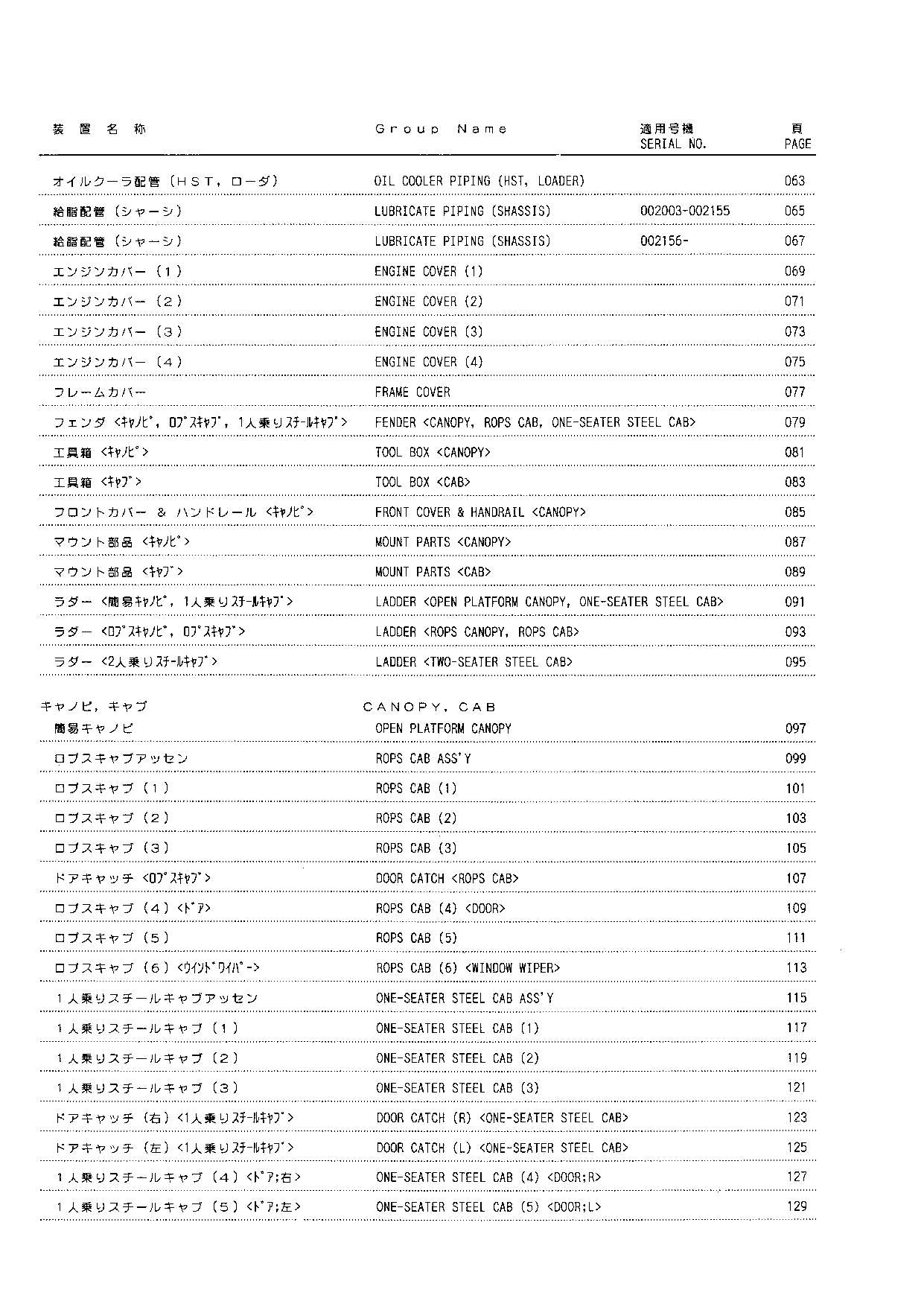 Hitachi LX80-2 Wheel Loader Parts Catalog Manual SN 002003-up