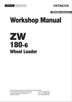 Hitachi ZW180-6 Wheel Loader Workshop Manual