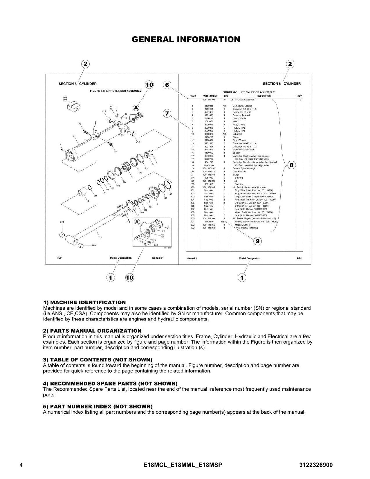 Manual del catálogo de piezas del mástil vertical JLG E18MCL E18MML E18MSP