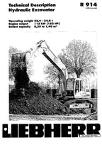 Liebherr R914 Litronic Excavator Operators manual serial 6852