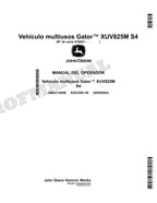 John Deere XUV825M S4 cocodrilo Manual del Operador Español OMUC16098