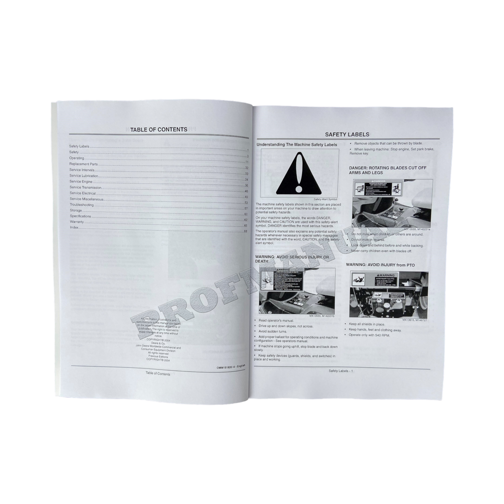 MANUAL DEL OPERADOR DEL TRACTOR JOHN DEERE X495 X595