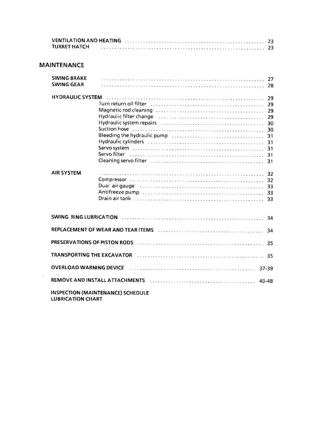 Liebherr OW902 E Excavator Operators manual