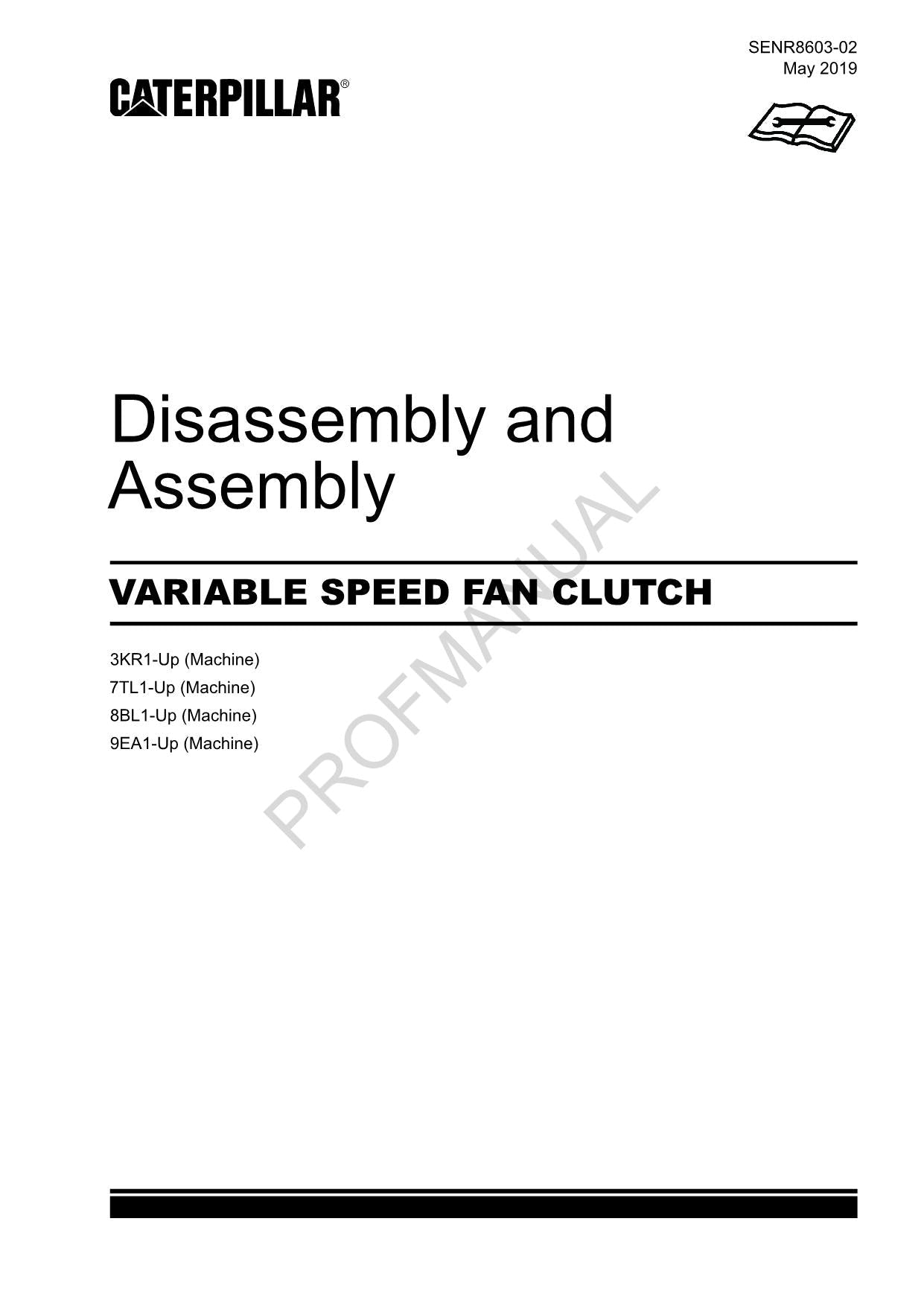 Caterpillar CAT VARIABLE SPEED FAN CLUTCH Manual Disassembly Assembly