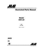 JLG SSV-10 Vertical Mast Parts Catalog Manual