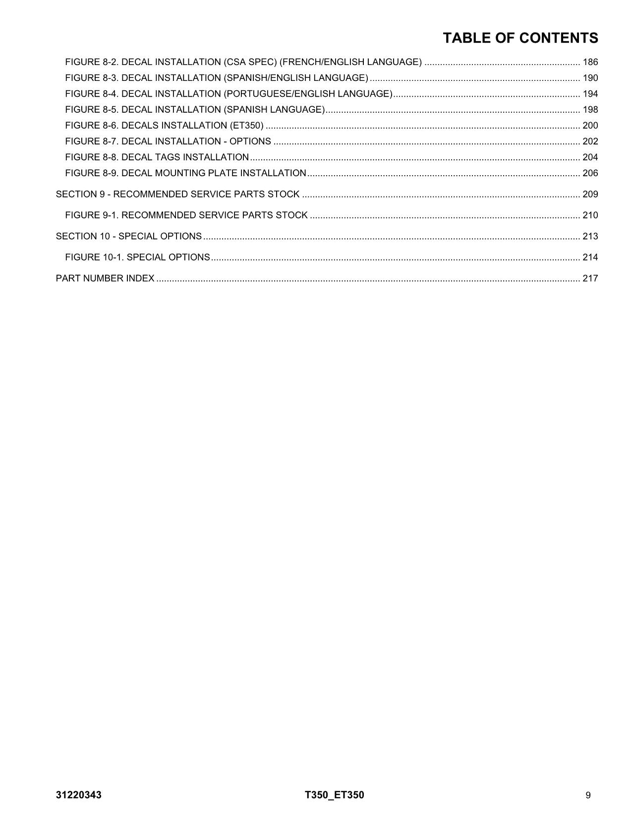 Manual del catálogo de piezas del elevador de pluma JLG ET350 T350