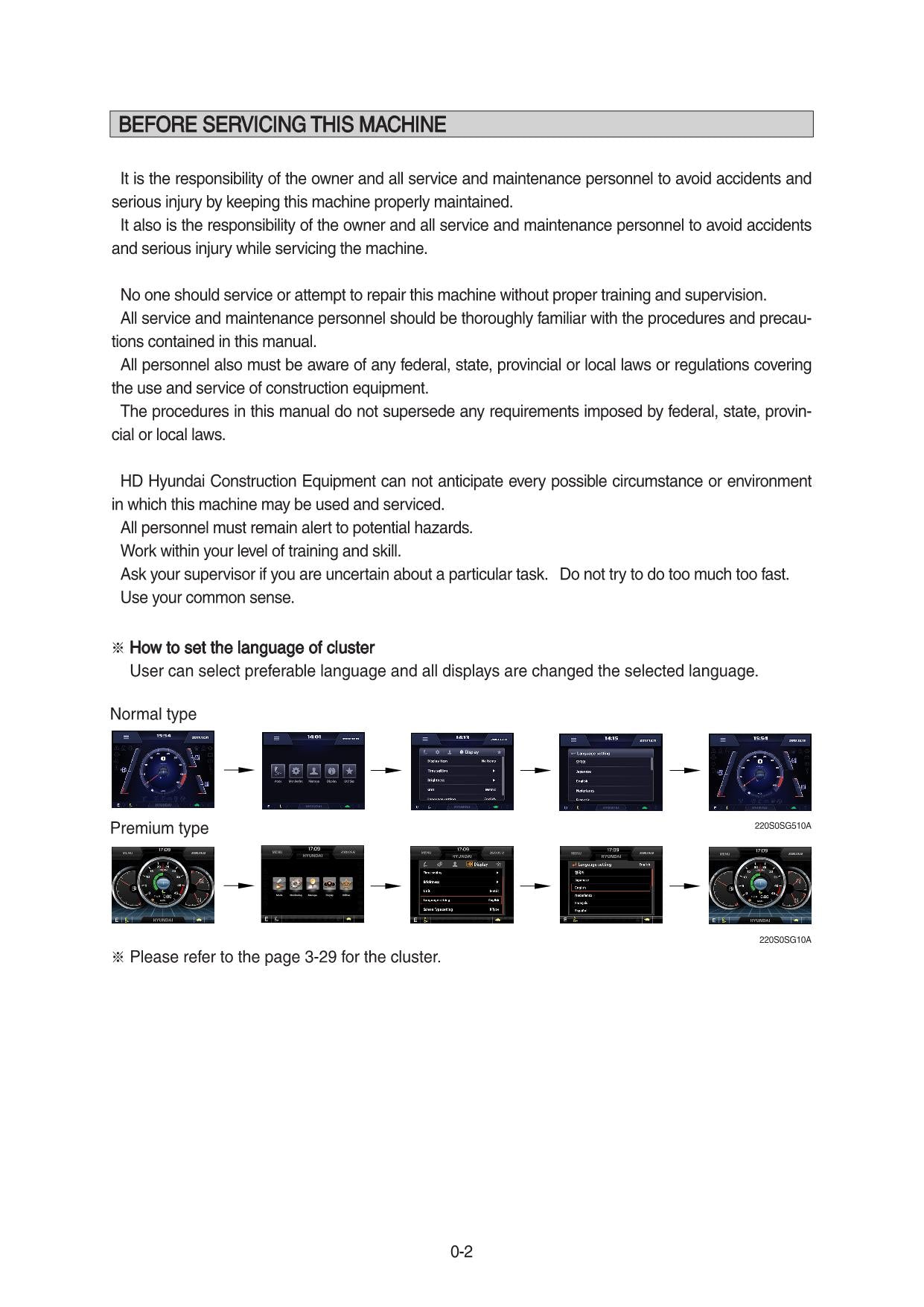 Hyundai HX260LT3 CRAWLER EXCAVATOR Operators Maintenance Manual