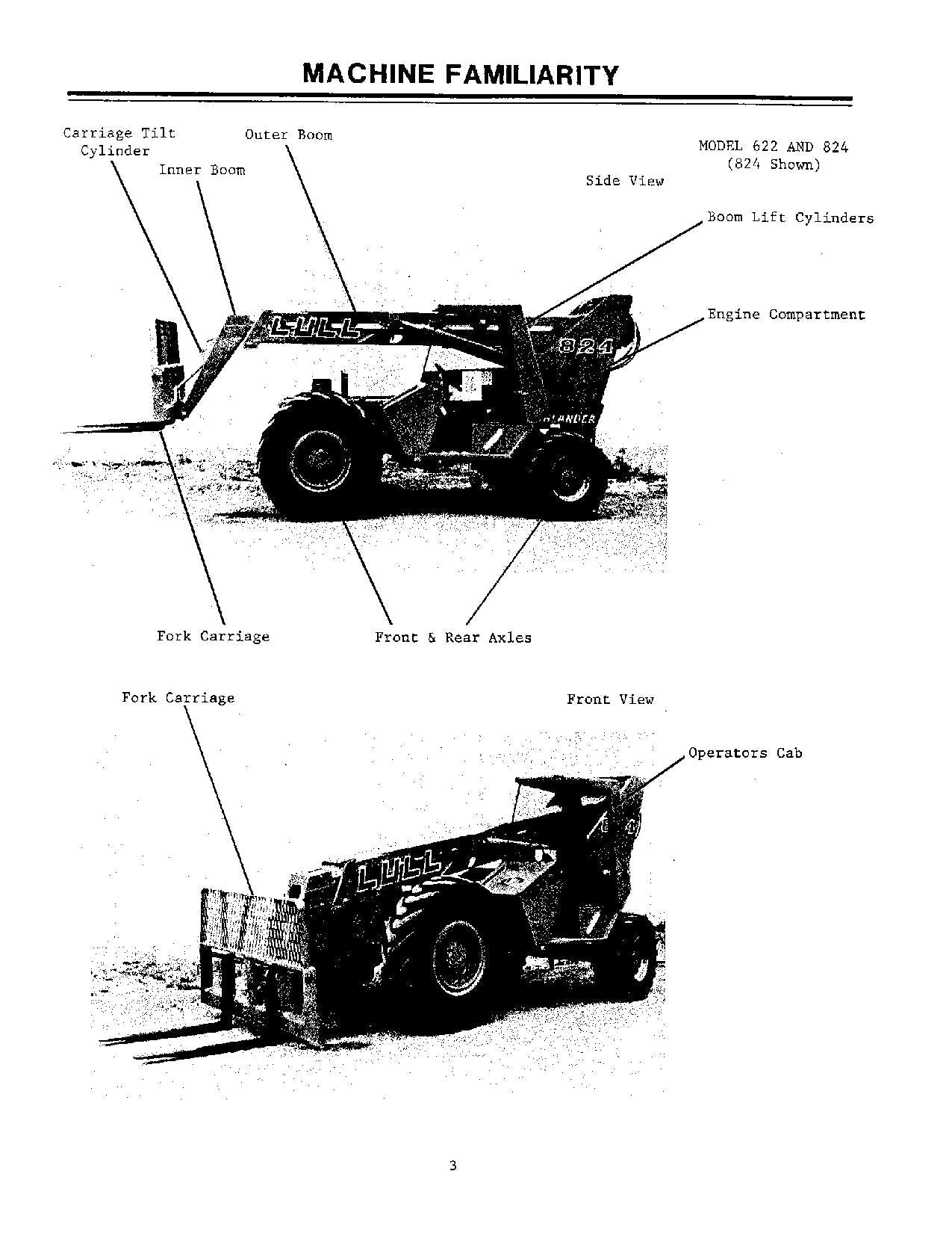 LULL 522 622 824 Telehandler Maintenance Operation Operators Manual