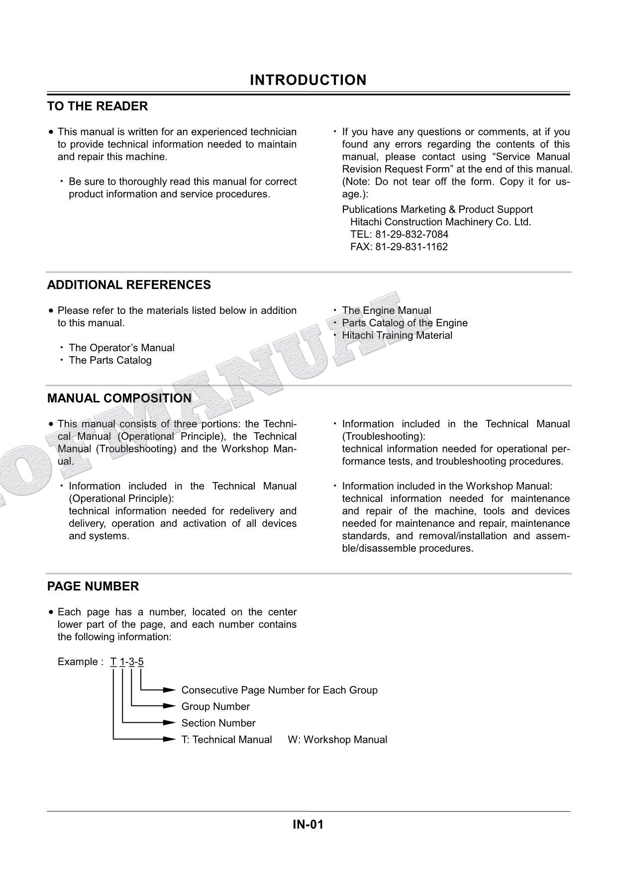 HITACHI ZX200-3 ZX225US-3 Excavator Repair Service Workshop manual