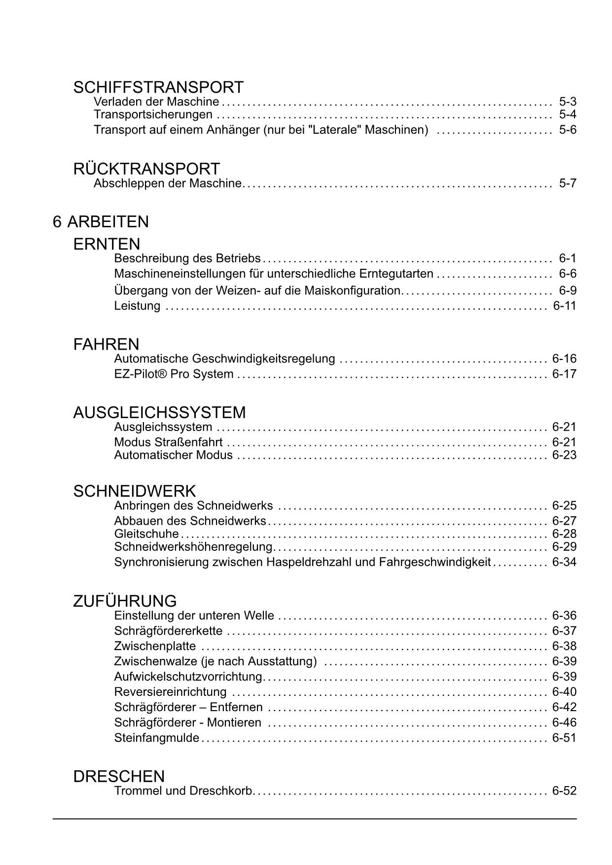 New Holland CH7 70 CH7 70 Laterale Mähdrescher Betriebsanleitung 51688365