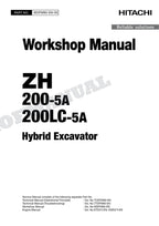 Manual de taller y servicio de reparación de la excavadora HITACHI ZH200-5A