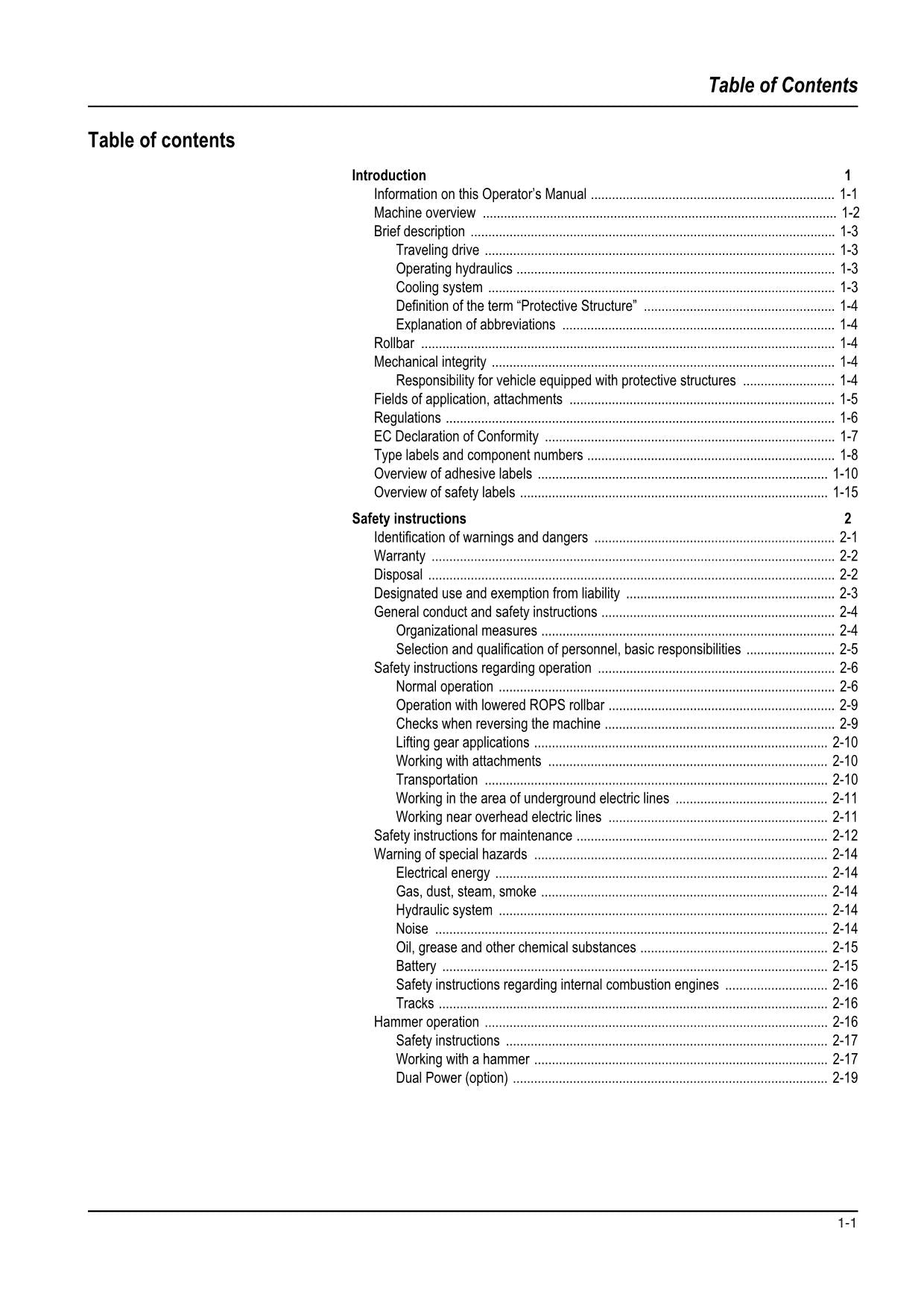 Hyundai HX10A CRAWLER EXCAVATOR Operators Maintenance Manual