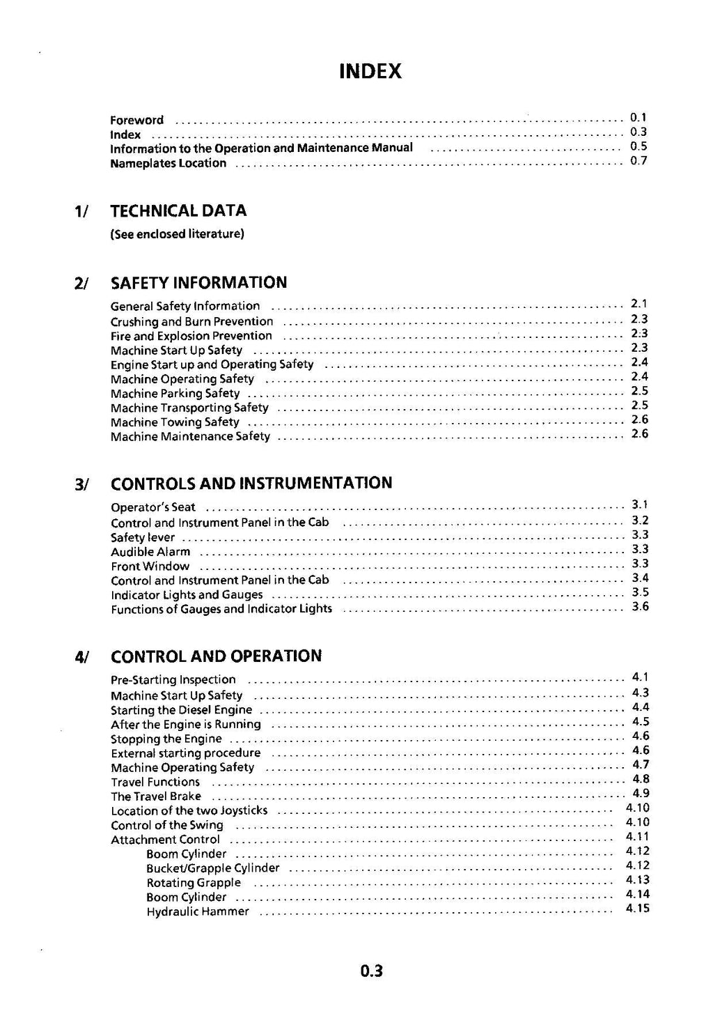Liebherr R310 Excavator Operators manual