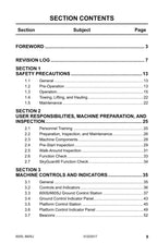 JLG 600S 660SJ Boom Lift Maintenance Operation Operators Manual 31223017
