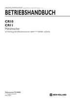 New Holland CR10 CR11 Mähdrescher Betriebsanleitung