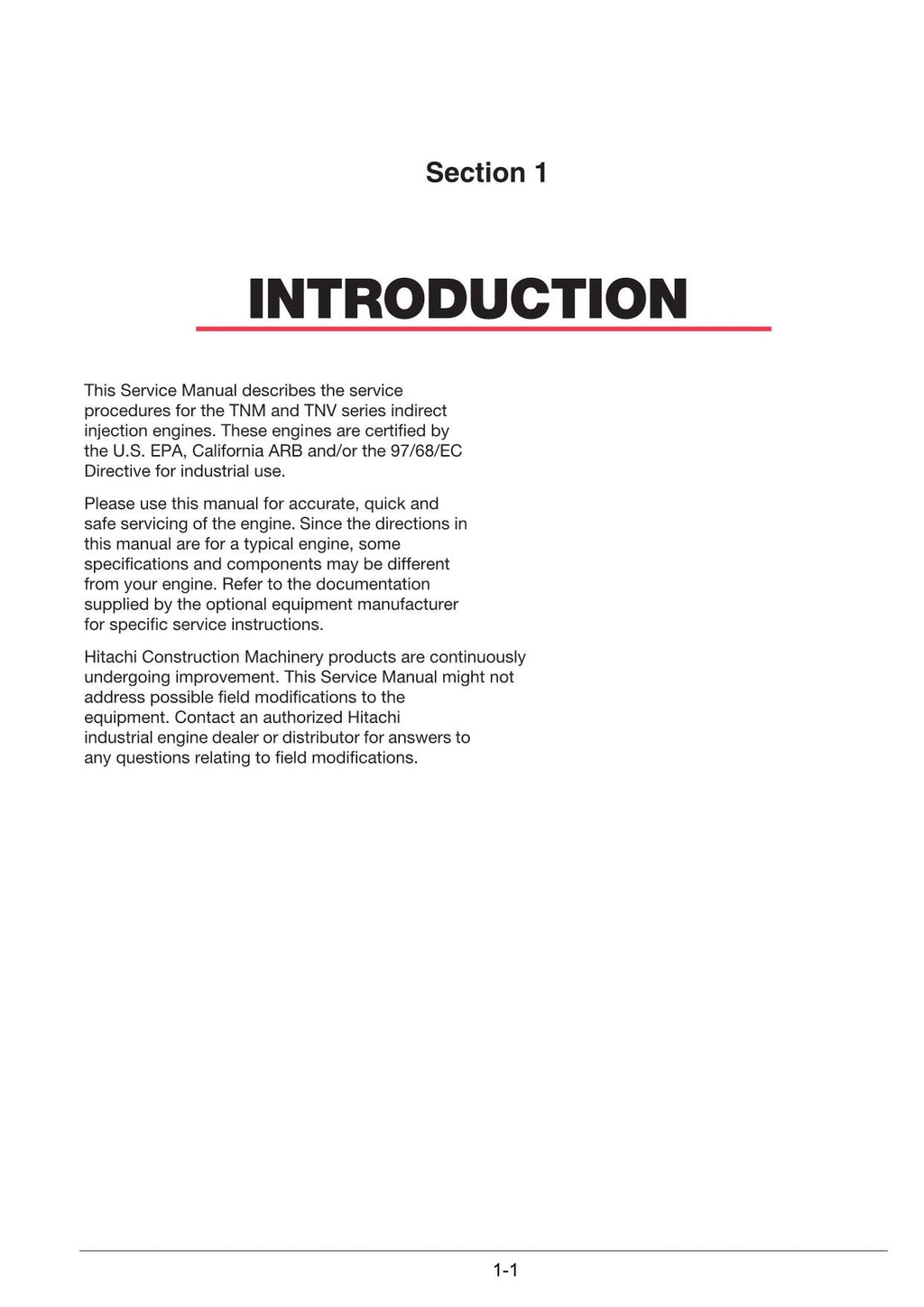 Hitachi YANMAR 3TNM74F 3TNV74F 3TNV80F Engine Service manual