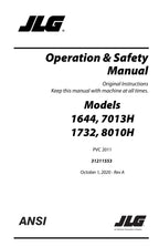 Manual del operador de mantenimiento de manipuladores telescópicos JLG 1644 1732 7013H 8010H 31211553