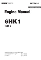 Hitachi 6HK1 Tier2 Engine Service manual