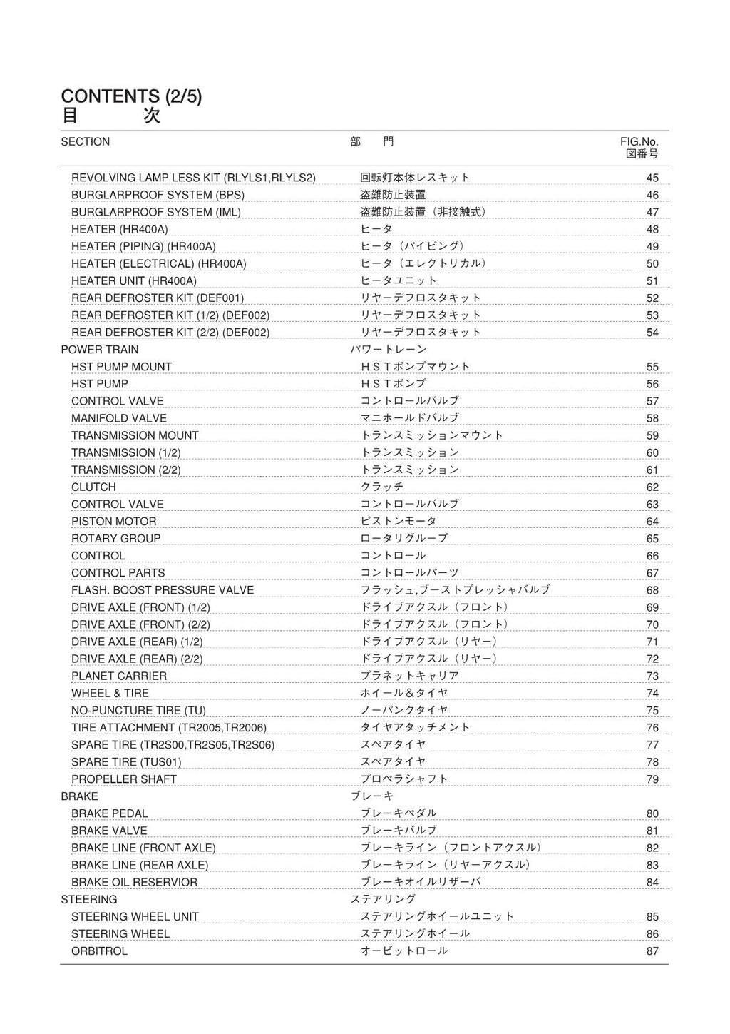 Hitachi LX70HD-7 Wheel Loader Parts Catalog Manual SN 000101-up