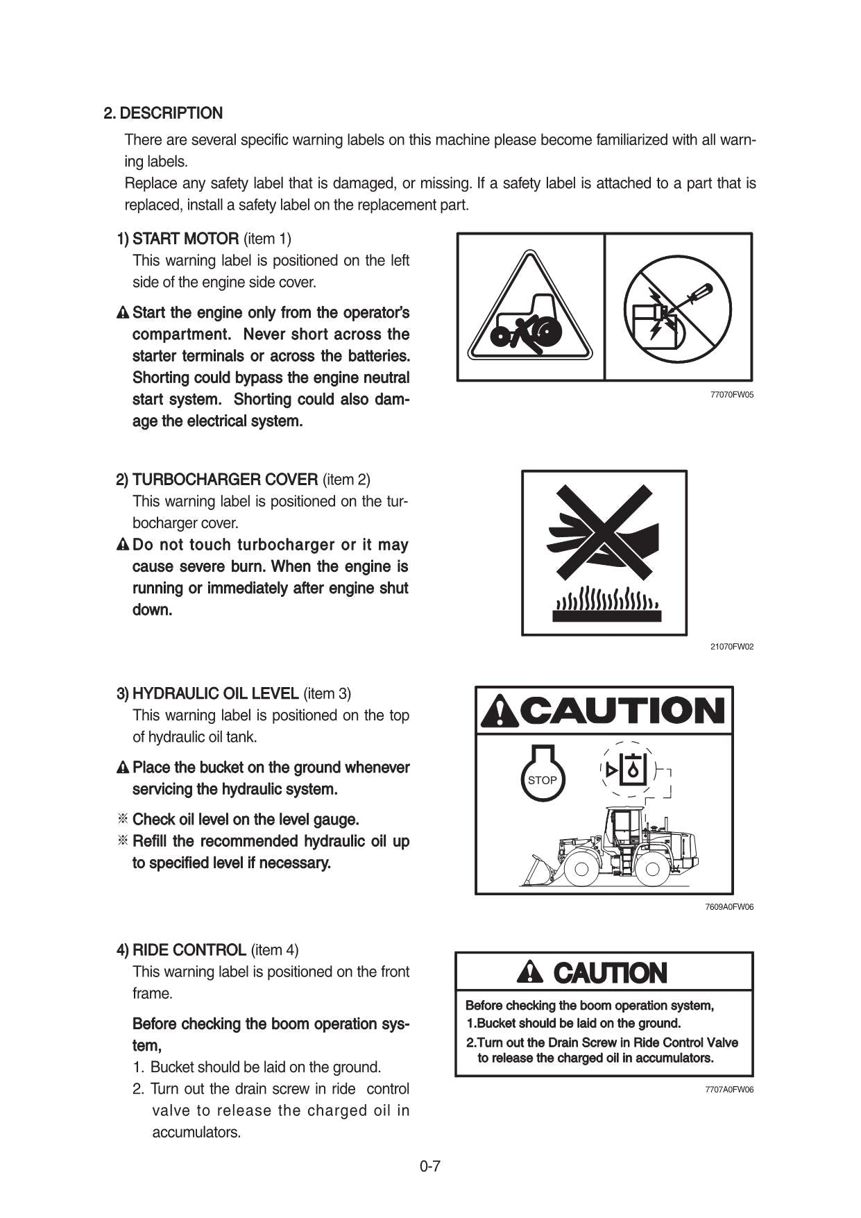 Hyundai HL970 WHEEL LOADER Operators Maintenance Manual