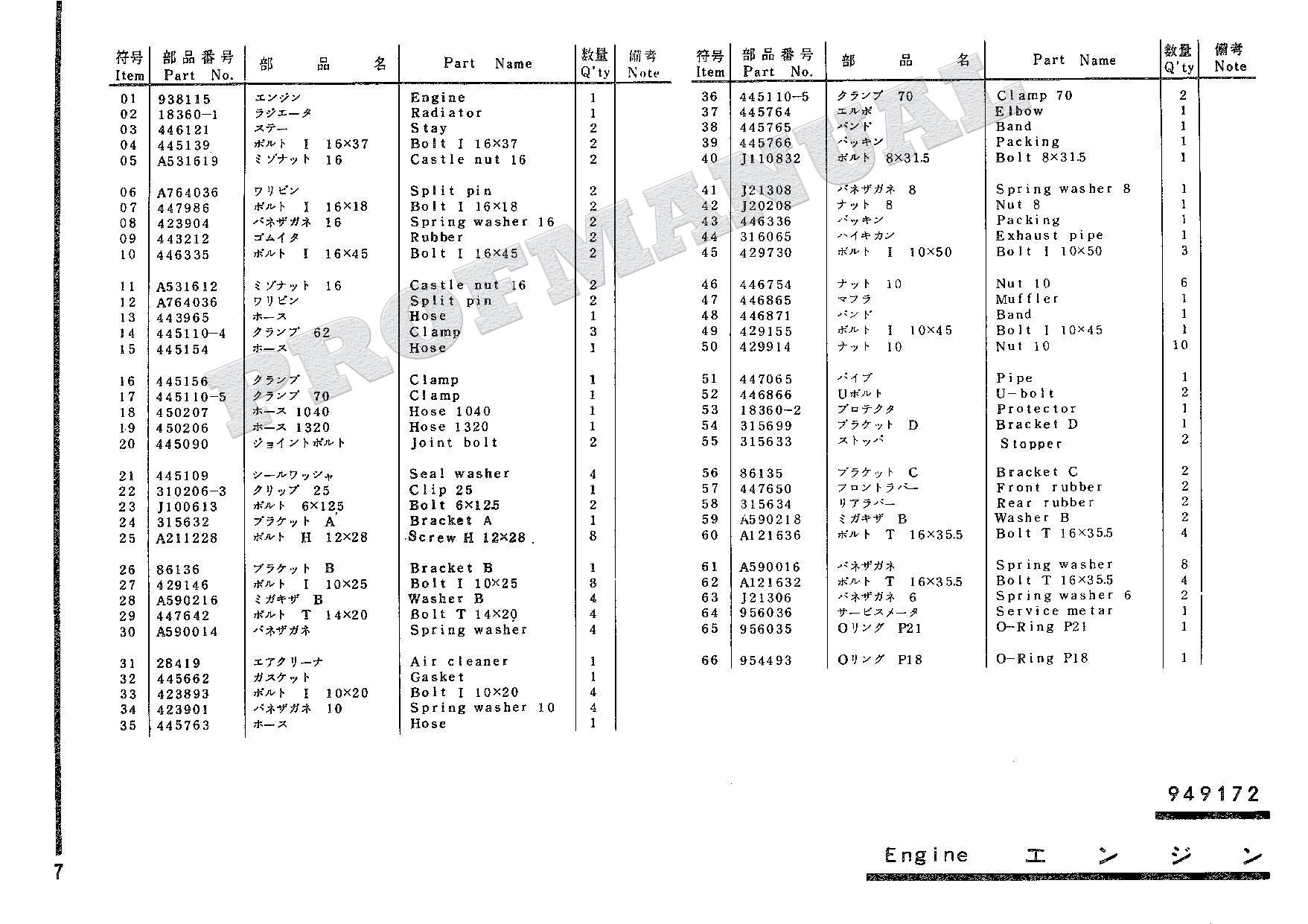 HITACHI UH03 CONSTRUCTION Excavator Parts Catalog Manual