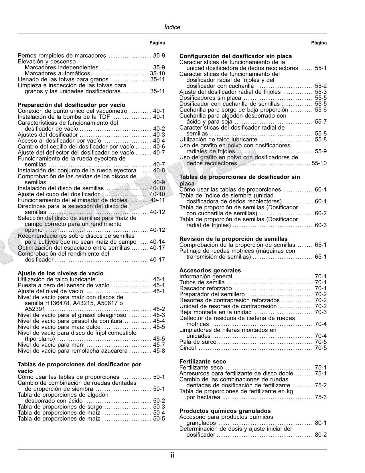 John Deere 1035 jardinera Manual del Operador Español