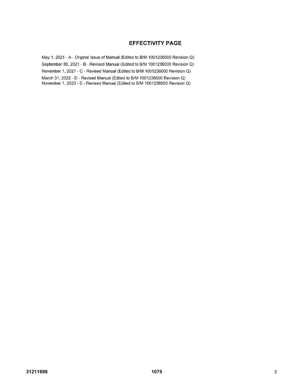 JLG 1075 Telehandler Parts Catalog Manual