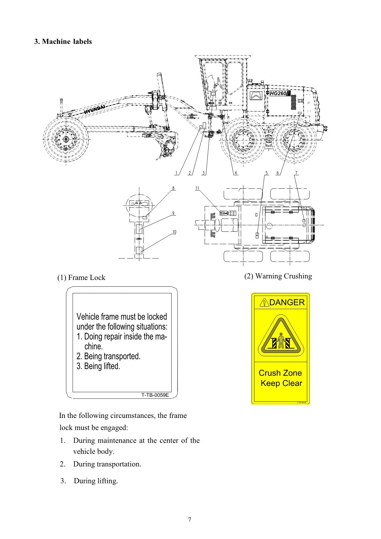 Hyundai HG260 MOTOR GRADER Operators Maintenance Manual