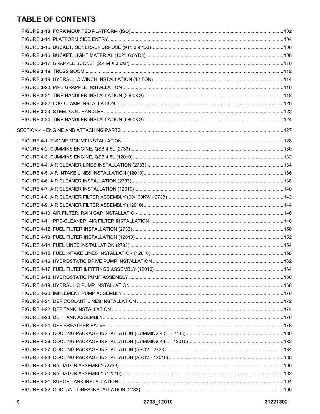 JLG 12010 2733 Telehandler  Parts Catalog Manual