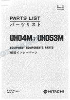HITACHI UH04M-7 UH04M-7M Equipment Component Excavator Parts Catalog Manual