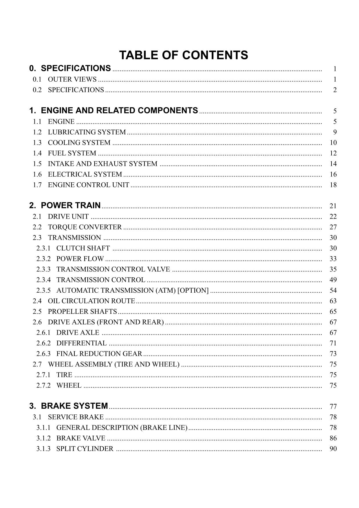 Hitachi LX110-7 Wheel Loader Technical Manual