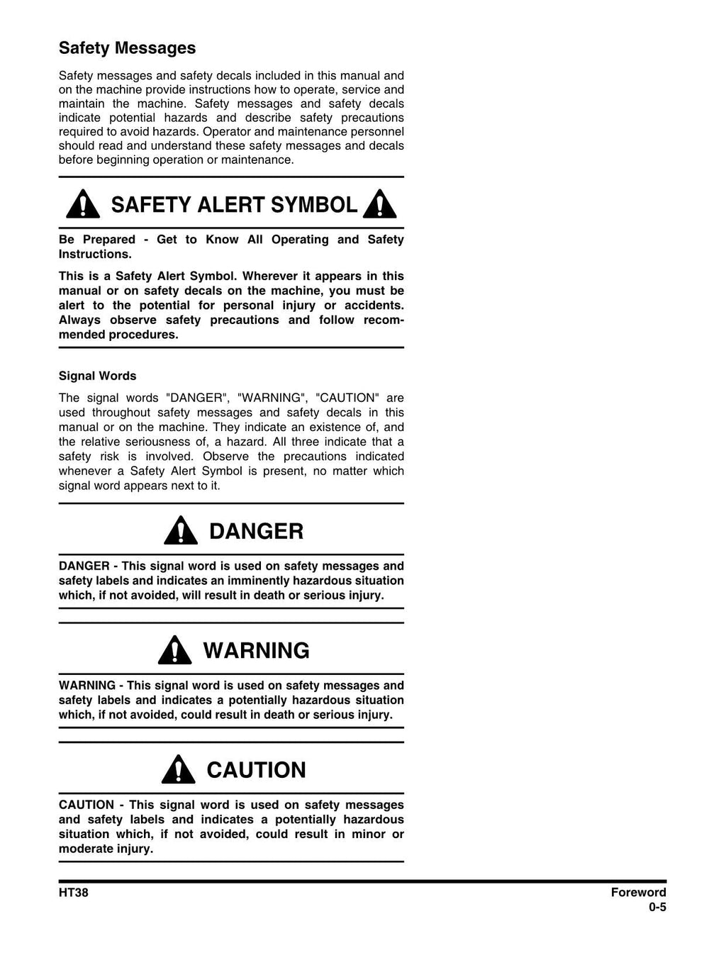 Hyundai HT38 SKID STEER LOADER Operators Maintenance Manual