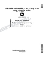 John Deere X750 X754 X758 Tractor Manual del Operador Español SN 080001-