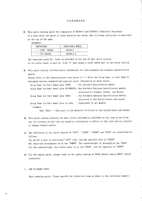Hitachi EX750-5 EX800H-5 excavator parts catalog manual