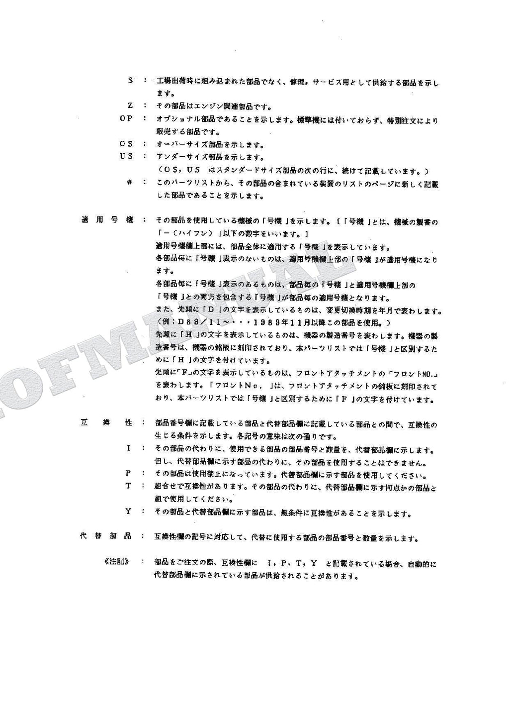 HITACHI EX120 Excavator Parts Catalog Manual SN 15001-