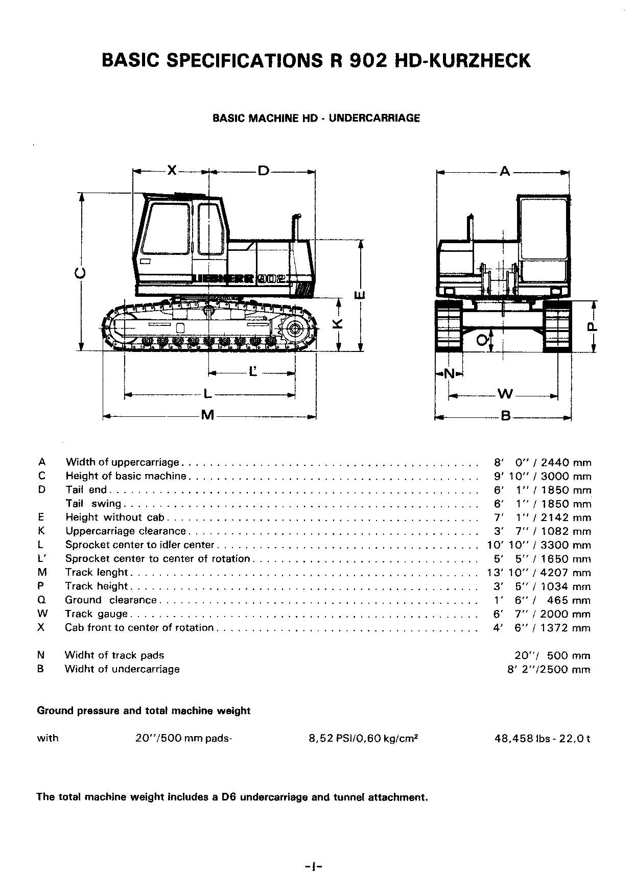 Liebherr R902 HD Kurzheck Excavator Operators manual