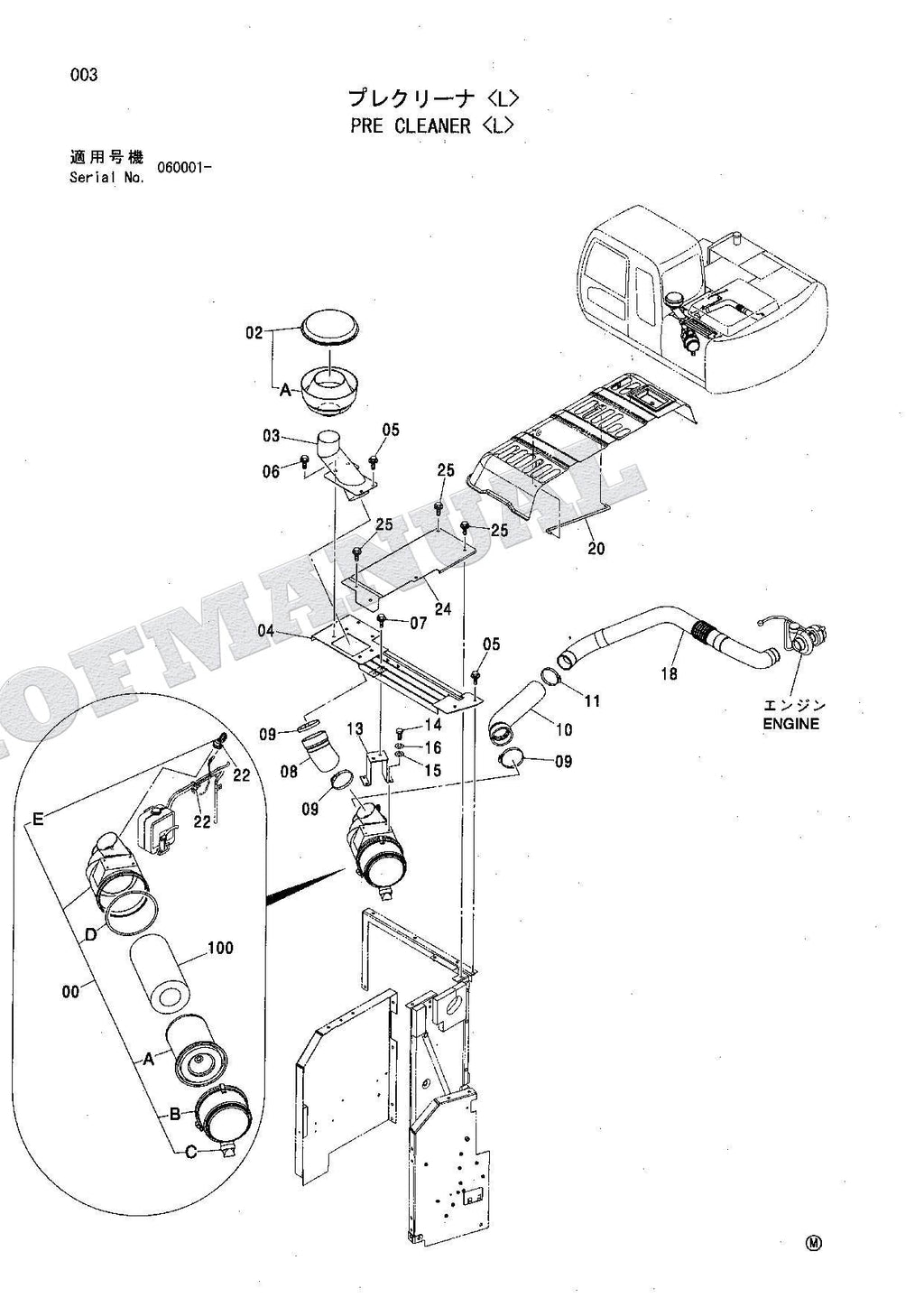 Manual del catálogo de piezas de la excavadora forestal HITACHI ZAXIS ZX130L
