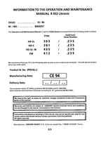 Liebherr R932 Litronic Excavator Operators manual serial .235l