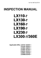 Hitachi LX110-7 LX130-7 LX160-7 LX190-7 LX230-7 Loader Inspection Manual