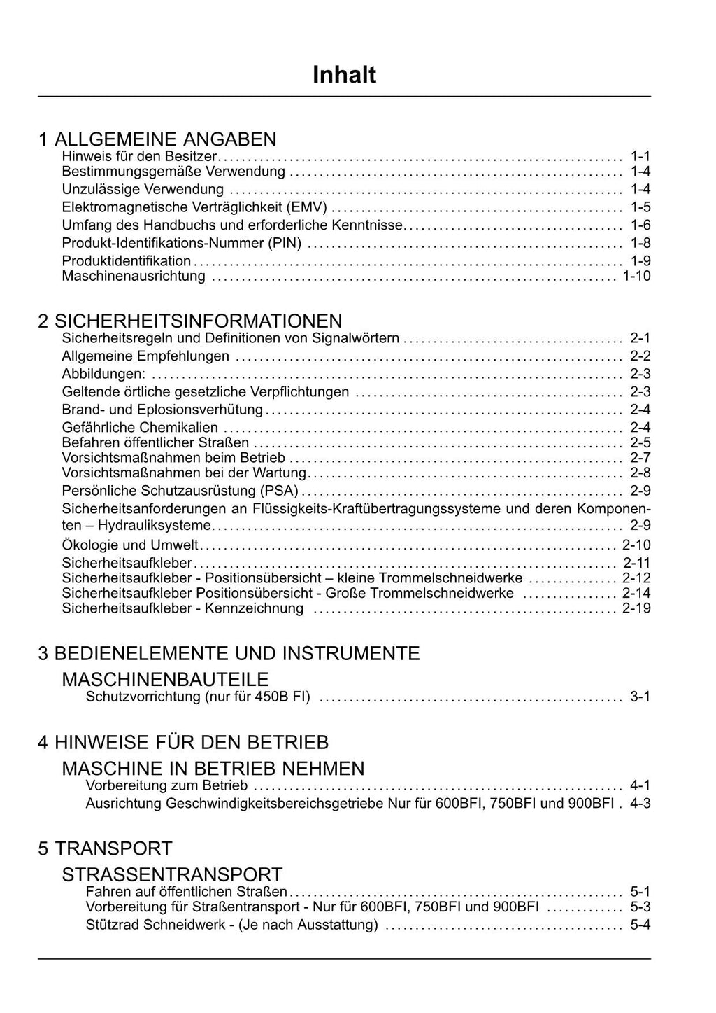 New Holland 750BFI 750SFI 900BFI 900SFI Schneidwerk Betriebsanleitung