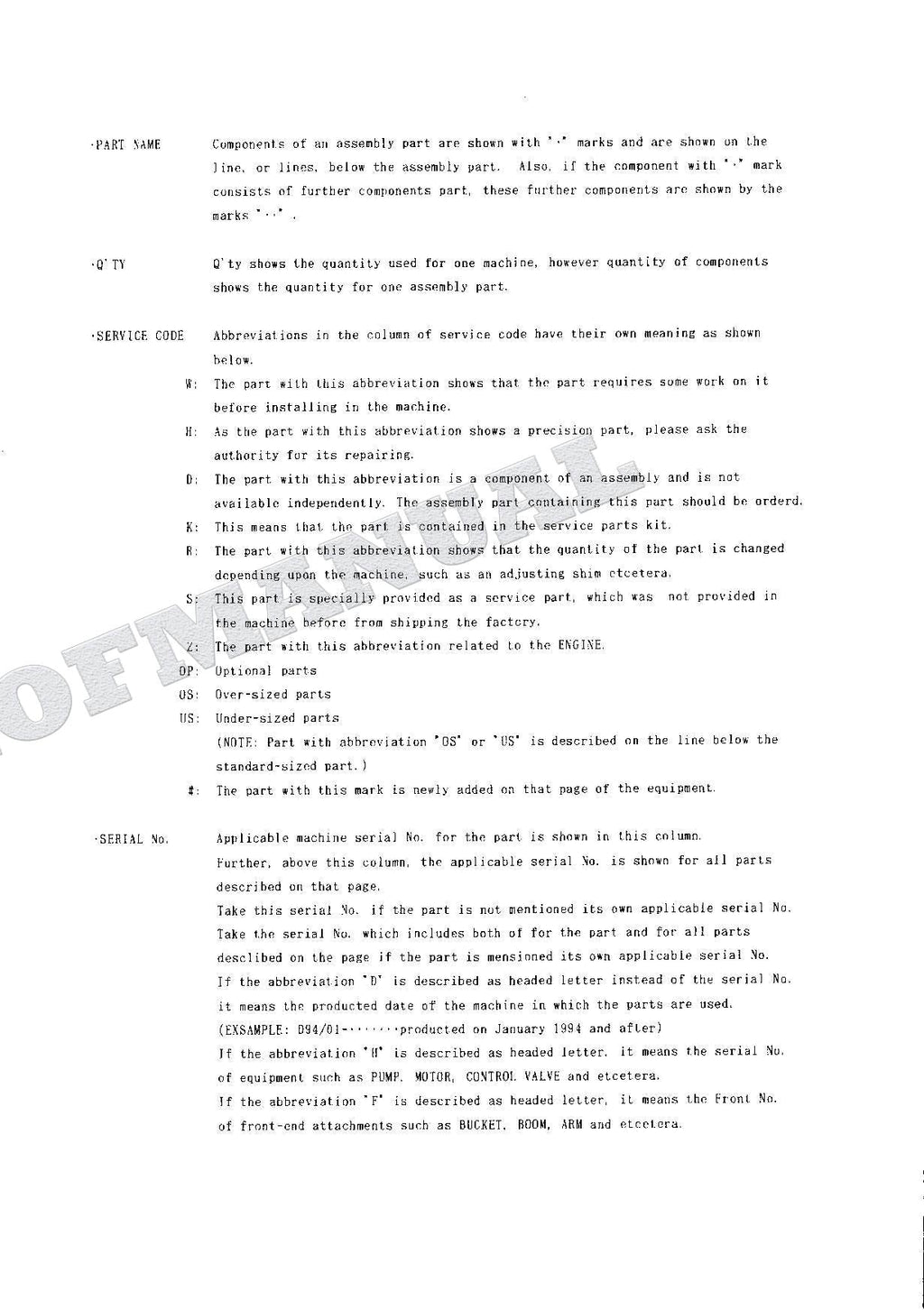 HITACHI EX120K-3 Excavator Parts Catalog Manual SN 28201-