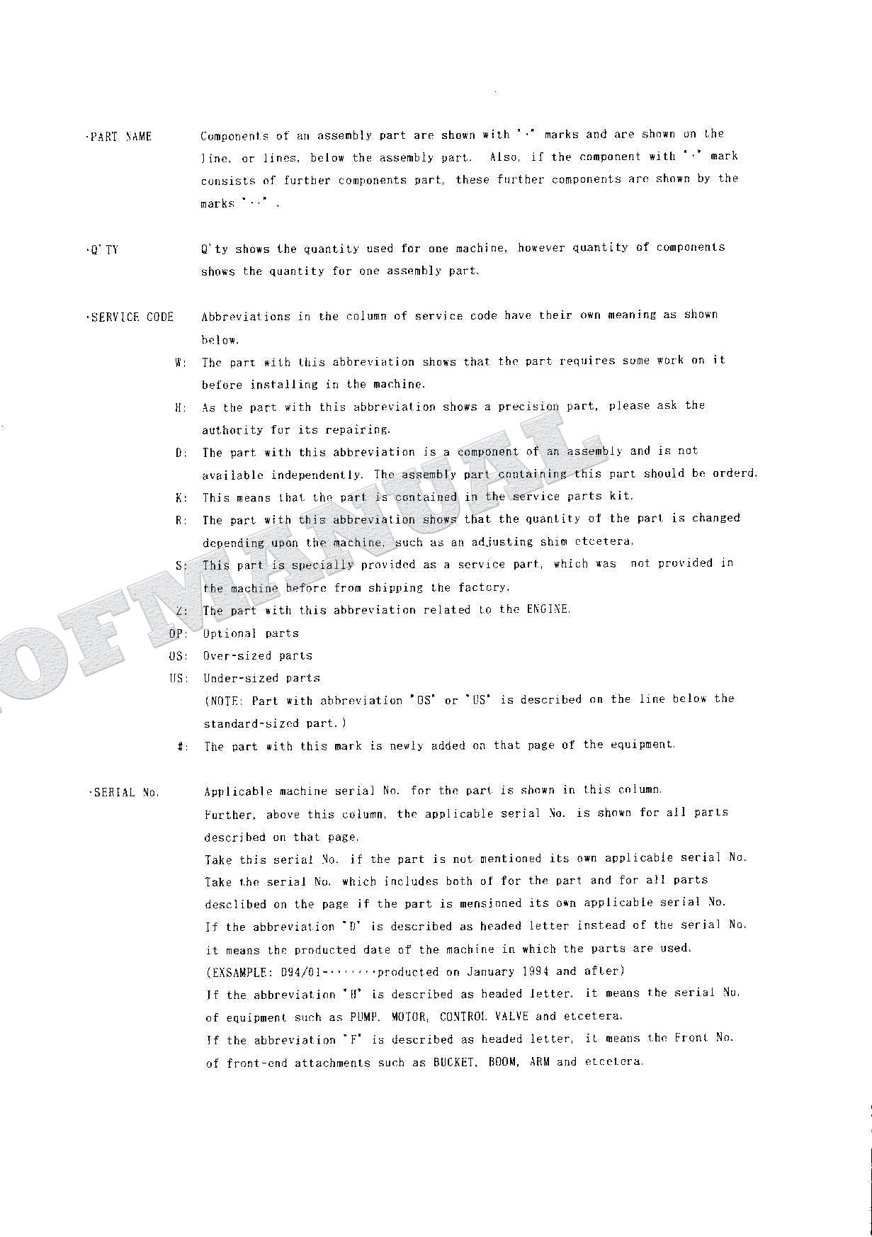 HITACHI EX120K-3 Excavator Parts Catalog Manual SN 28201-